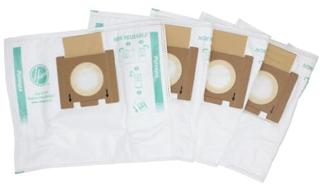 LUTH Premium Profi Parts Lot de 4 sacs filtrants compatibles avec Hoover H81 35601865 pour aspirateur traîneau