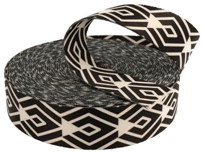 Kacperek - Gurtband Polyester - mit Aufdruck - Stark für DIY Abschleppseile und Gepäckgurt - Gewebeband - Gurtbänder für Taschen, Rucksack Band, Gürtel - 10m Lang - Breite 40mm - Weben