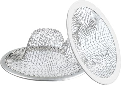 bociloy 2PCS Kitchen Sink Strainers, 3.6 Top/1.5 Basket, Round Drain Filter Basket Food Catcher, Stainless Steel Bathtub Drain Strainer, Shower Hair Drain Catcher