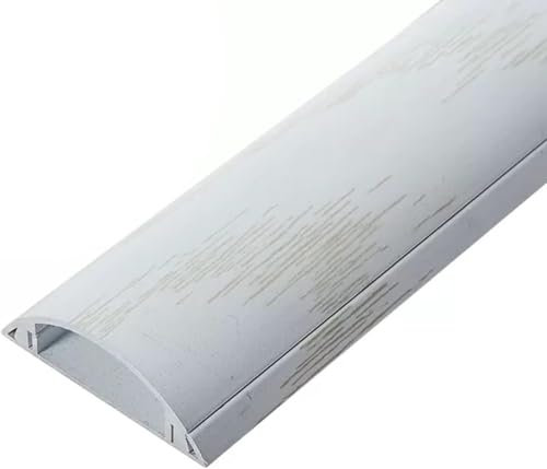 VUIKLCty Cable Trough Wall Adhesive, Metal Wire Sleeve Management Concealer For Concealing Wire Conduit Cable Speaker Lines(White,Width 112mm)