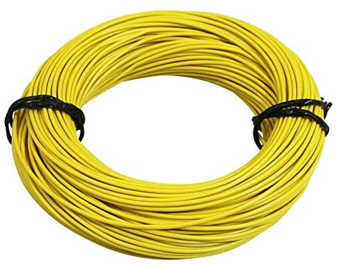 cyclingcolors elektrokabel kabel fahrzeugleitung stromkabel elektrischer kabelbaum kupferkabel, 1mm2 gelb länge 5m