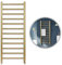 Straight Brushed Brass Gold Heated Towel Rail Ladder Bathroom Radiator (1200x500)