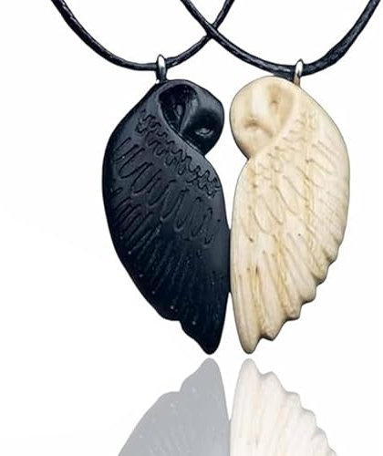 Wryhaul Hölzerne Eule Anhänger-Paar Halskette Geschenk, Eule Halskette Lucky Owl Halskette, Handgemachte hölzerne Eule Anhänger, Paar Eule Kette, Vintage Eule Anhänger, Eule Totem Anhänger (1PCS)