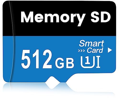 Locpof SD Karte 512GB Speicherkarte Mini Card Große Kapazität TF Karte SD-Karte Memory Card für Smartphones,Tablets,Kamera