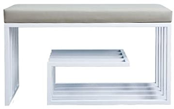 GAGULHAH Bank für Schlafzimmer-Ende des Bettes, einfacher Bett-Endhocker, Haustür-Eingang, Haus-Umkleide-Schuhhocker, rechteckiger Hocker, Sofa-Hocker, Schuhaufbewahrung, Test-Schuhhocker