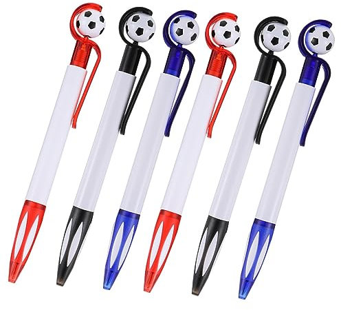 Sewroro 6 pezzi Penne Calcio Blu Nero Gadget per Compleanno e Eventi Sportivi e per Amanti Del Calcio