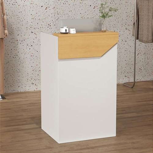 Kleiner Empfangstheke Empfangstresen, mit Abschließbarer Schublade, Moderner Tresen Hausbar Theke Bar Counter, für Empfangsraum,Salon,Bekleidungsgeschäft,002