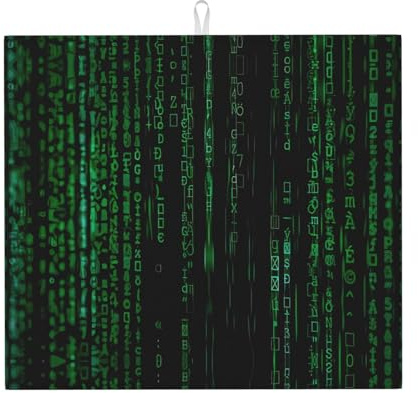 Hacker Era gemusterte Küchenmatte, saugfähige Abflussmatte, geeignet für die Aufbewahrung von Besteck, Messern und Tassen