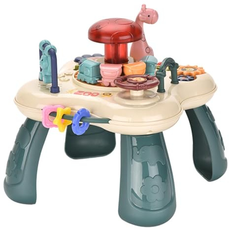 BabyActivity Table B-aby Abenteuer Spieltisch Mit Licht, Musik Und Kleine-r Zug, BabyActivity Center Mit 8 Spielfeldern Und Interaktiven Elementen, Spielerisch Lernen Für 6 MonateBaby Mädchen