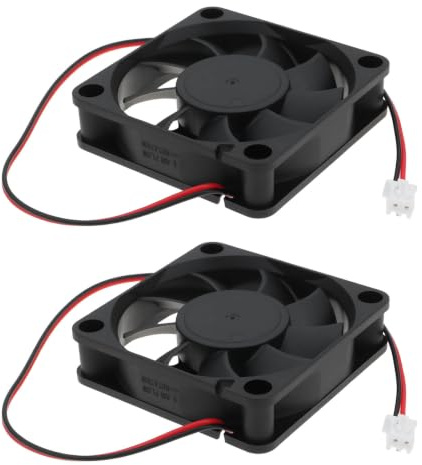 VGOL 2X 5 v Ventilador 60x60x15mm AD0605LX-D90 Compatible con Dahua 2 Pin 2 Hilos Conector Replace OEM AD0605LX-D90 DC Axial 60 x 60 x 15 mm Cambio Rápido para Carcasas de Grabador