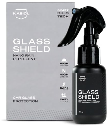 NASIOL LOVE & PROTECT THE ORIGINAL Glasshield Fuerte nano repelente de lluvia , Nano Rain Repellent Spray for Car Windshields 50 ml(1.7 fl. oz.)