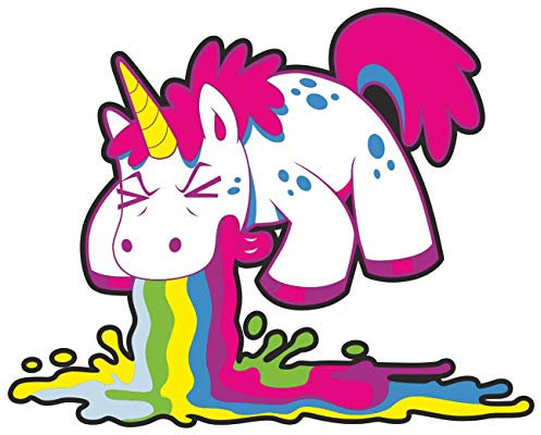 Spaß Kostet Aufkleber Party Hard Einhorn (Wetterfest)