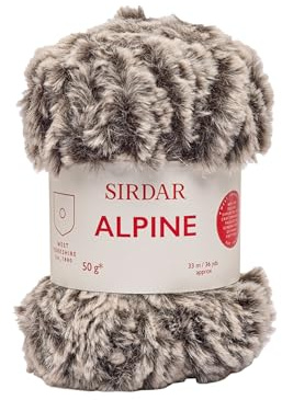 Sirdar Alpine, Luxe Faux Fur Yarn, Brindle (403), 50g