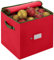 Premium Christmas Bauble Storage Box With Dividers - 64-Compartment Xmas Ornament Storage Container with Zippered Closure - Designed for Delicate Christmas Decorations & Baubles - Tear Proof Non-Woven