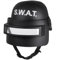 Boland 01408 - Kinderhelm SWAT Deluxe - Helm mit Visier, schwarz-weiß, Kinnriemen, hochklappbar, Karneval, Halloween, Mottoparty, Geburtstag, Fasching, Verkleidung