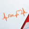Hellweg Druckerei Auto Aufkleber Fox Fuchs Herz Puls Auto Car Liebe Love Sticker Heckscheibenaufkleber