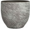 MICA Decorations Carrie Pot de Fleurs Terre Cuite Rond Gris foncé 26 x Ø 29 cm - Pot de Plante