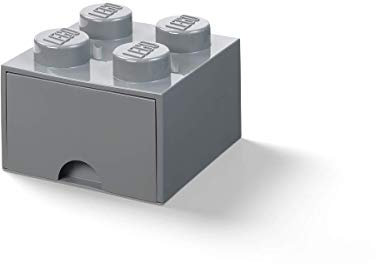 Room Copenhagen, Lego Brick Drawer - Stackable Storage and Décor - Brick 4, Dark Grey