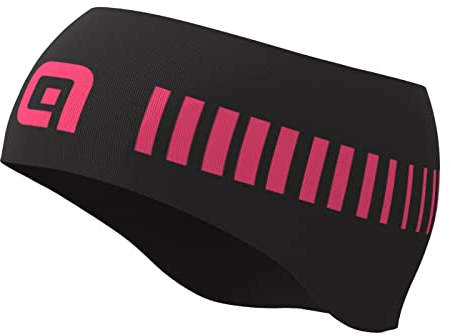 Alé Cycling Unisex Strada Earband Kopfbedeckung, Schwarz/Fluo Pink, Einheitsgröße