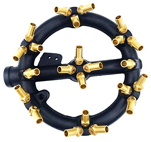 Joywayus Propane Gas Jet Burner 23 Tips for Wok Range,Stir Fry,Grilling,Cast Iron Body Round Nozzle Jet Burner