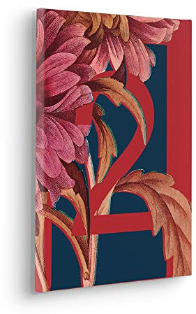 Komar Keilrahmenbild im Echtholzrahmen - Number 2 - Größe 30 x 40 cm - Wandbild, Kunstdruck, Wanddekoration, Design, Wohnzimmer, Schlafzimmer