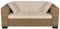 Makastle 2-Sitzer Sofa Stoffsofa mit Sitzkissen und Rückenkissen, Rattan Küchensofa Polstersofa kleines Sofa Loungesofa Sitzmöbel Wohnzimmersofa, 162 x 80 x 61 cm