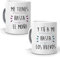 mundohuevo Par de tazas de aniversario con texto| Primera frase “Me tienes hasta el moño”| Segunda frase “Y tu a mi hasta los huevos”| Capacidad 350 ml| Taza de cerámica|