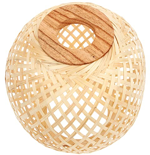 SOLUSTRE Lampenschirm Aus Bambus Lampenschirme Aus Bambus Hängender Heller Schatten Rattanhütte Pendelleuchten Heller Schirm Aus Bambus Korblampe Rattan-lampe Kleiner Lampenschirm Stehlampe