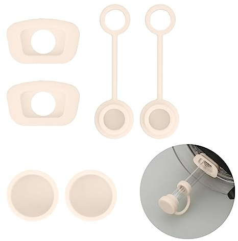 Straw Covers Cap Silicone, 6pcs Reusable Spill Stopper Lid Cover Set Straw Cover Cap Square Spill Stopper Round Leak Stopper Compatible with Stanley Cup 2.0 40oz/30 oz (Light Yellow)
