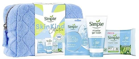 Simple Skin Kind Hydrating Beauty Bag Gift Set with a machine-washable bag skin care gifts for her 3 piece