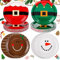 Uiifan 100 Stück Weihnachtspappteller 22,9 cm Weihnachten Einwegteller Weihnachtsmann Weihnachtsteller Weihnachten Geschirr Set Xmas Dinner Teller Tischdekorationen Urlaub Party Supplies, Servieren