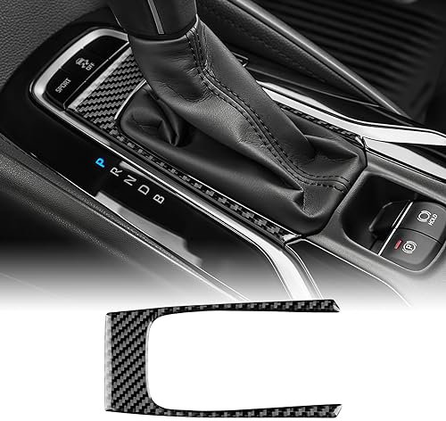 KUNGKIC Kohlefaser Auto Schalttafel Abdeckung Getriebe Innerer Rahmen Aufkleber Gangschaltung Paneel Dekorativ Compatible with Toyota Corolla 2019 2020 2021 2022 Zubehör Schwarz