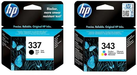 HP 337/343 Schwarze und farbige Original Tintenpatronen DeskJet 5940, 6940, 6980, D4160, OfficeJet 100, 150, 6310, 6315