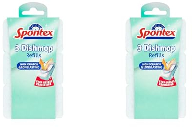 Spontex Dishmop Non Scratch Refills, Pack of 6