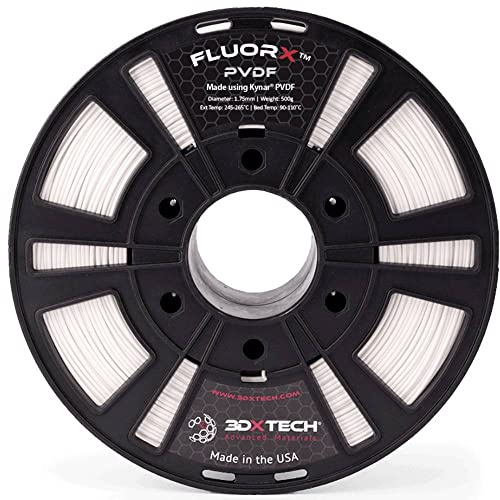 3D Xtech PVD1010750N FluorX™ PVDF Filament PVDF chemisch beständig, UV-beständig 1.75mm 750g Natur, Natural 1St.