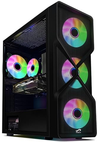 STGSivir PC Gaming Fisso,RTX 2060 Super 8GB GDDR6, Core i7 fino a 3.9GHz-16GB RAM, 1TB SSD, 600M WiFi, BT 5.0, RGB Fanx4, Windows10 H64