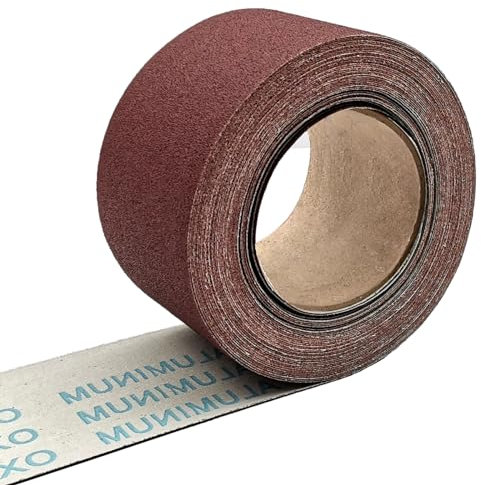 120 Grit Sandpaper Roll, 7.5cm x 15m Aluminium Oxide Emery Cloth Roll Ready-to-Cut Abrasive Sanding Paper for Sanding, Polishing and Rust Removal