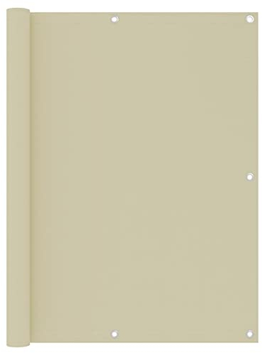 ARKEM Écran de Balcon Crème 120x500 cm Tissu Oxford,Brise-Vue,Brise Vue Beige,Canisse Brise Vue