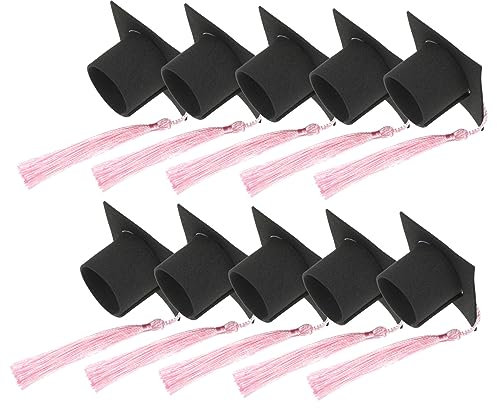 Cabilock Grad Cap Cupcake Topper 10 Stücke Graduierung Kuchen Dekorationen Bachelor Der Kappe Ornamente Doktoranden-level-research-team Kappe Kuchen Topper Party Kuchen