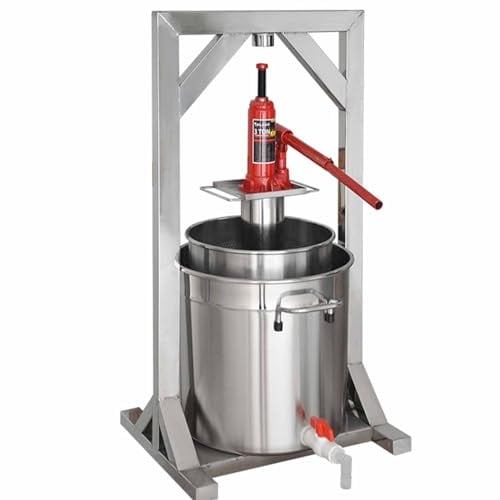 URJWAN Pressa per Frutta, Pressa per Vino da Frutta 12/22/36l, Pressa Domestica Manuale, Pressa per Sidro in Acciaio Inossidabile con Impianto Idraulico, per Produrre Sidro, Vino E Sidro,12L