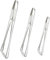 Ouliget Edelstahl-Küchenzangen-Set, japanische Grillzange, Bratwerkzeug, Grillklemme für Grill, Steak, gebratenen Fisch, 20,3 cm, 24,1 cm und 27,9 cm