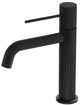 LAVITA Waschtischarmatur - Orion Matt Schwarz Wasserhahn Mischbatterie für Waschbecken Waschtisch-Armaturen Badezimmer Einhand-Waschtischbatterie