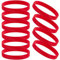 CREATCABIN 10 Bracelet en Silicone pour Adulte Élastique de Sécurité Coloré pour Sport pour Événement Fête Concert Concours Femmes et Hommes 6.1x6.1cm Rouge