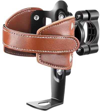 Lenker Leder Cup | Motorrad Leder Getränkehalter | Getränkehalter | Motorrad Getränkehalter Getränkehalter Einstellbar Getränkehalter Leder Wasserflasche Halter