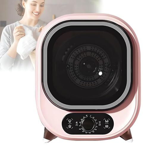 LYFDPN Portable Condenser Tumble Dryer, Compact Mini Spin Dryer,Load Capacity, 5kg Capacity Ideal For Countertop Or Wall Mount (C)