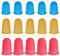 JIYIN 15 Stücke Gummi Fingerspitzen Silikon Fingerschutz Fingerhüte für Geldzählen Schreiben Sortieren Strickring Finger Heißkleber Blattwender Fingerkuppenschutz Finger Sleeves in 3 Farben und Größen