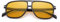 COASION Retro Pilot Sonnenbrille für Frauen Männer Klassisch Rechteckig Doppelsteg Brille Übergröße 70er Jahre Vintage Eyewear UV400 Schutz(Glänzend Schwarzer Rahmen/Orange Gläser)