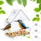 Window Bird Feeder - Acrylic Bird Feeder for Outside with 2 Rods, Strong Suction Cups & Drain Holes, Small Bird House for Small Birds - 5.9 * 2.4 * 5.9 in