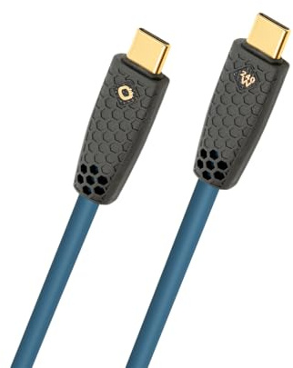 OEHLBACH USB Flex Charge CC - USB TYPE-C® Kabel – Ladekabel, patentierter Knickschutz, 480 Mbps Datenrate, 240 W Schnellladefunktion, TPE-Mantel, OFC Innenleiter, petrol – 2 m