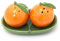 Orange Salt & Pepper Shakers | Citrus Fruit Shaped Salt and Pepper Pots | Novelty Ceramic Cruet Set with Tray